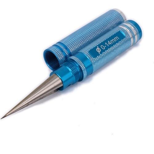 RCAWD 0-14mm RC Body Shell Cover Hole Reamer Light Blue 1/10 1/8 1/5 1/16 Pilot For RC Model Hobby Repairing T10008 T10012