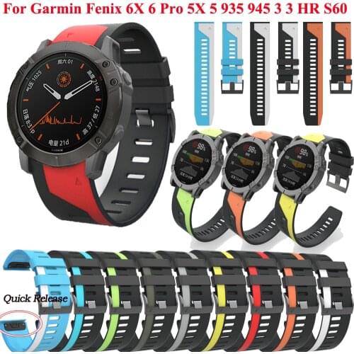 26 22mm Quick Release Watchband Strap for Garmin Fenix 6X 6 Pro Watch Easyfit Wrist Band Strap for Garmin Fenix 5X 5 3 3HR Watch