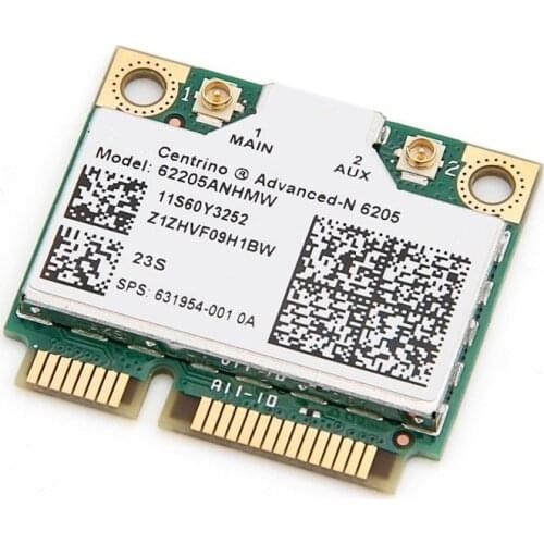 SSEA New Card for Intel Advanced-N 6205 half Mini PCI-e 2.4/5.0GHz 802.11a/b/g/n 300M for Lenovo x220 t520 t420 FRU 60Y3253