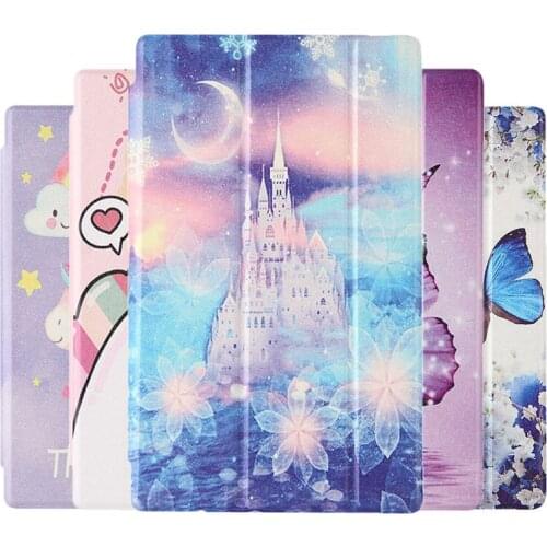 Three Fold Case For Huawei MediaPad T3 10 AGS-L09 AGS-L03 9.6 2017 Stand Cover Single Bottom Tablet Case + FilmPen