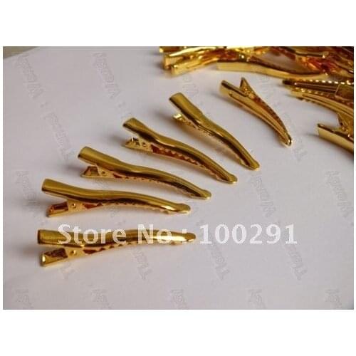 Hair Jewelry DIY findings 35mm 1000piece Antique Copper color Metal Alligator Hair Clips With Teeth