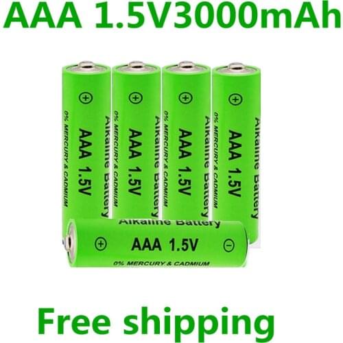 1-20 AAA1.5V battery 3000mAh Rechargeable battery NI-MH 1.5 V AAA battery for Clocks mice computers toys so on + free shipping