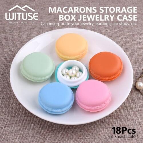 18Pcs Cute Mini Earphone SD Card Macarons Bag Storage Box Case Carrying Pouch Portable Pill Case Earrings Ring Jewelry Organizer