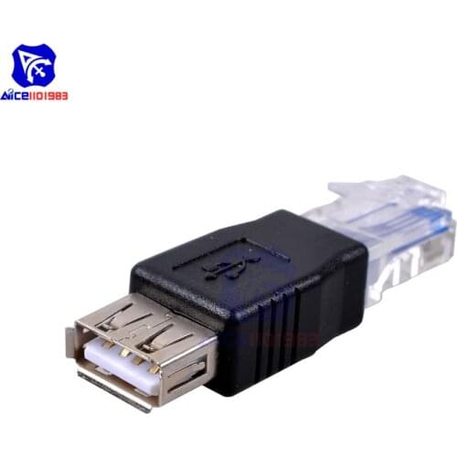 2Pcs USB A Female To 10/100Mbps Ethernet LAN RJ45 Male Network Adapter Contor