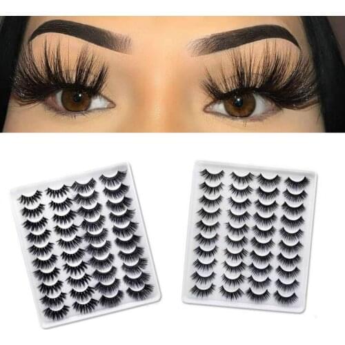 20 Pairs Vegan Lashes Cruelty Free Faux Mink Lash Book Mixed Styles lash Book Synthetic Eyelashes Hotsale Lash Book