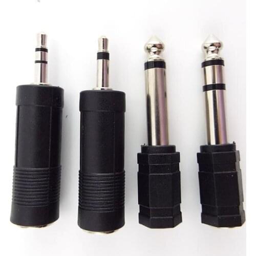 6.35mm 6.5mm 1/4" mono Male To 3.5mm 1/8" Female Connectorv 2 pole 3 pole Jack Audio Speaker Terminal Plug Headphone Adapter