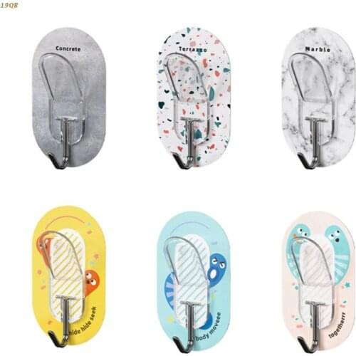 Strong Metal Wall Hooks for Hanging Hat Towel Multifunctional Practical Hooks Kitchen Bathroom Seamless Adhesive Hook 19QB