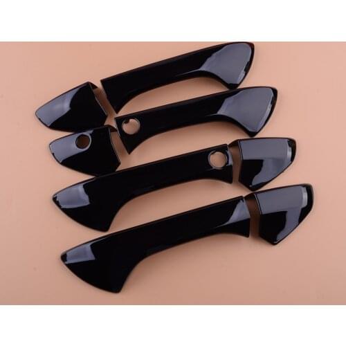 8Pcs/Set Car Gloss Black Smart Side Door Handle Cover Trim Fit for Honda Accord Sedan 2008 2009 2010 2011 2012 Left Hand Drive