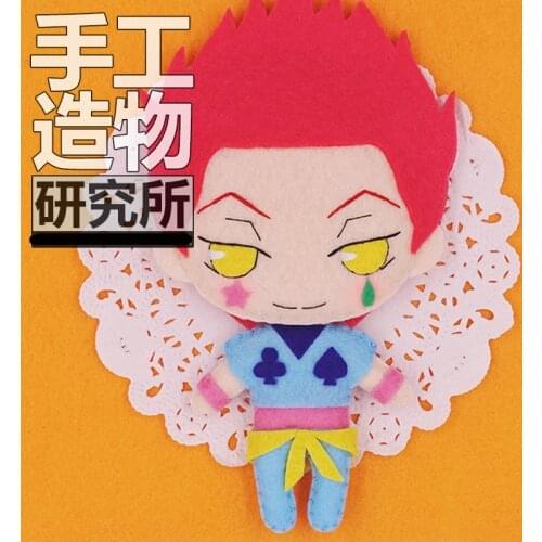 Anime Hunter x Hunter Hisoka Killua Zoldyck Kurapika Cosaply DIY Handmade Material Package Plush Doll Hanging Keychain Toy Gifts