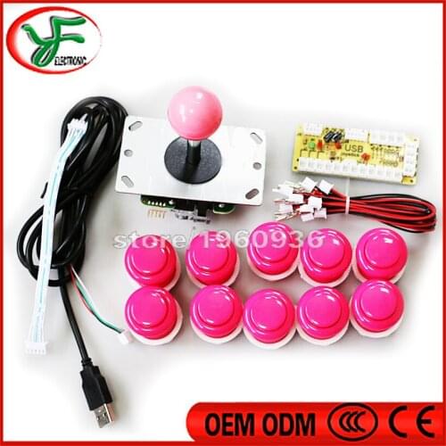 Arcade DIY Kit parts for Zero Delay LED USB Encoder Copy sanwa Joystick and push button diy arcade game control board kit