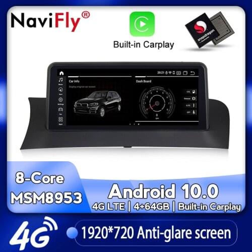 NaviFly Android 10.0 Car multimedia Player for BMW X3 F25 X4 F26 CIC NBT System 10.25 inch IPS 1920*720 4G LTE Carplay GPS WIFI