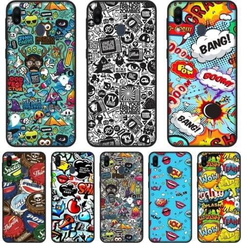For Samsung Galaxy M10 M20 M30 M40 Case Silicone Anime Graffiti Back Cover For Samsung Galaxy M10 M20 M30 M40 Phone Case
