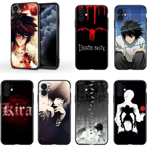 Anime Manga Death Note Ryuk For Apple iPhone 13 12 11 Mini XS XR X Pro MAX SE 2020 8 7 6 5 5S Plus Black Soft Phone Case