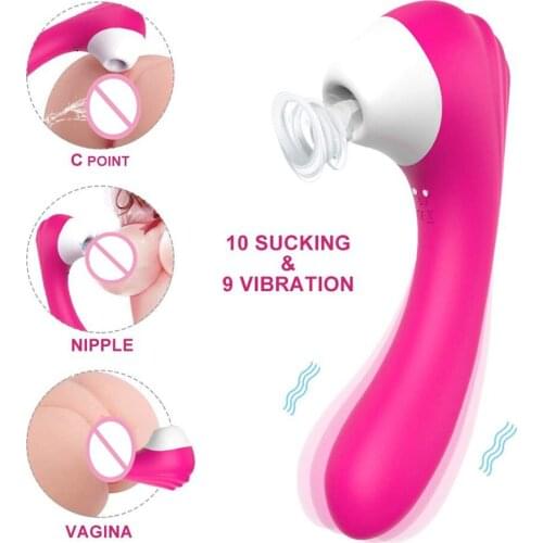 Sex Toys For Women Vagina Sucking Dildo Vibrator 10 Speed Vibrating Sucker Oral Nipple G-spot Clitoris Stimulator Massage Stick