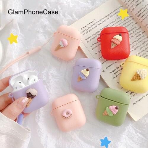 GlamPhoneCase Ice-cream Airpods1/2 Generation Protective Cover Apple Wireless Bluetooth Headset Box