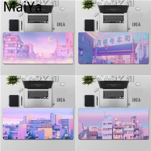 Maiya Anime Pink Moon landscape MousePads Computer Laptop Anime Mouse Mat Free Shipping Large Mouse Pad Keyboards Mat