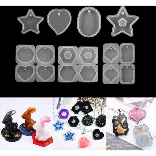 Round Heart Pendant Sweater Chain Pendant With Hole Big Pendants UV Resin Epoxy Silicone Mould Jewelry Making Necklace Tools