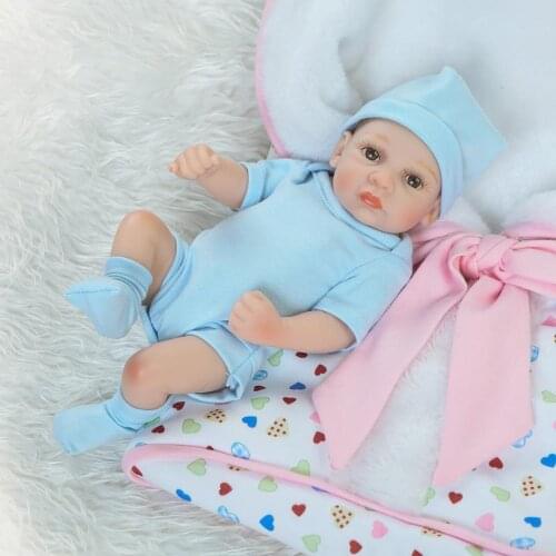 27cm Reborn Baby Doll Lifelike Toys Simulation Bebe Newborn Doll Soft Silicone Realistic Adorable Toddler Babies Toy Girl Gift