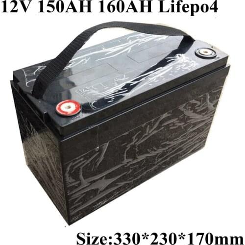 Lifepo4 12.8V 12V 160Ah 150AH Lithium Battery BMS for 1200W Boats Solar Energy Storage Golf Carts RV Inverter +10A Charger