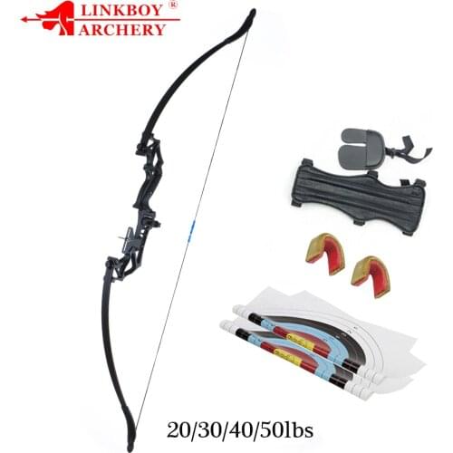 Linkboy Archery Recurve Bow 20-50lbs Takedown Hunting Adult Bow Metal Riser Right Hand with Arrow Rest Hunting Shooting