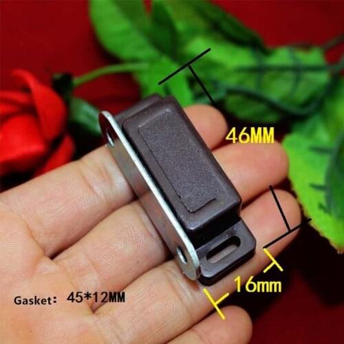 Wholesale Magnetic Cabinet Catches Push to Open Touch Kitchen Door Stop Damper Buffers With Screws For Hardware,46*16mm,20Pcs