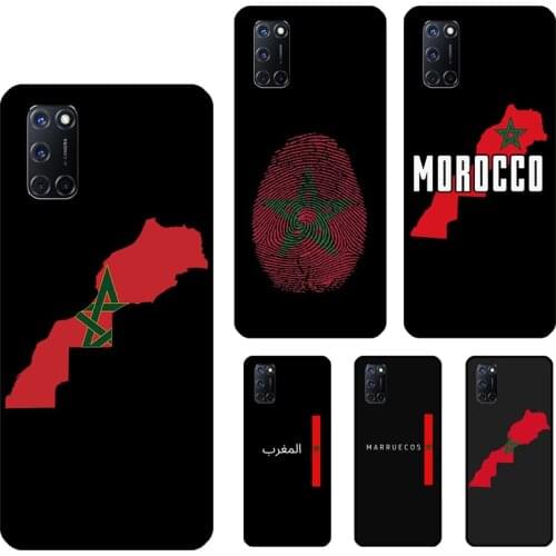 Morocco Map Flag Case For OPPO A5 A9 2020 A53 A31 A52 A72 A15 A83 A91 F5 F7 A1K A3S A5S Find X3 Pro Cover