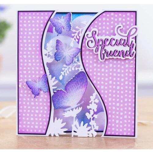 Mmao Crafts Metal Steel Cutting Dies Butterfly background Stencil For DIY Scrapbooking Paper/photo Cards Embossing Dies