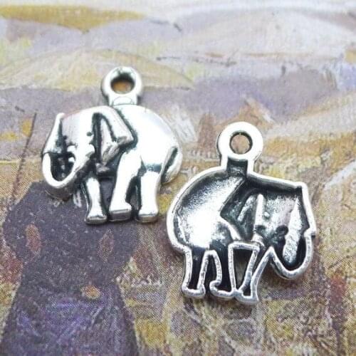 Newest 20Pieces 16*13mm Mixed Alloy Antique Silver Color Elephant Tibetan Charms Pendant Accessory For DIY Jewelry Making