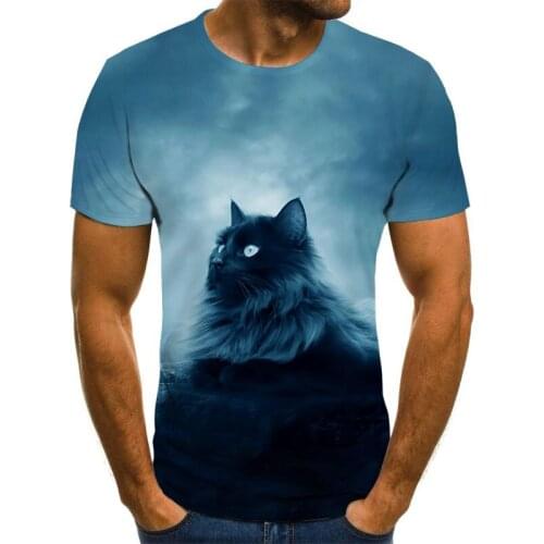 2021 Hot new men/women fashion cool T-shirt cute cat 3D printing T-shirt summer short-sleeved T-shirt men/women T-shirt XXS-6XL