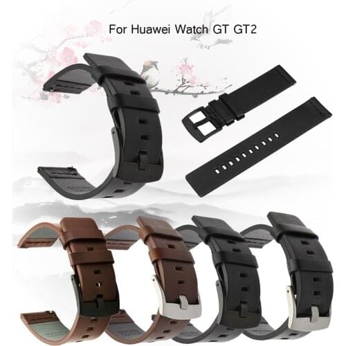 18 20 22mm Watchstrap For Huawei Watch GT2 GT 2 Genuine Leather Band Silicone Bracelet Watchbands For huawei Watch Magic ремешок