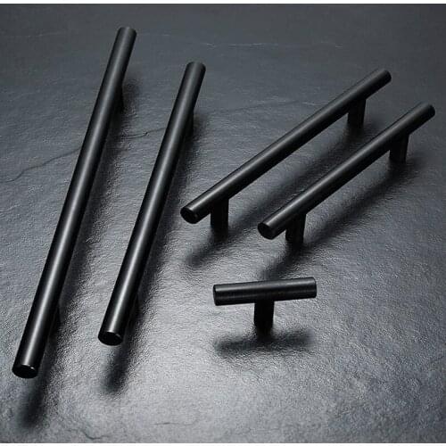 Stainless Steel Straight Cupboard Handles Knobs Brushed Black Gold Kitchen Door Handles Cabinet Pull Furniture Handle