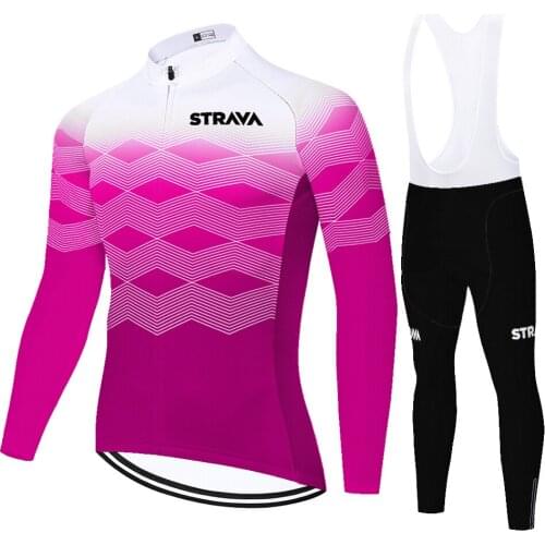Strava ciclismo 20D gel pad summer spring breathable 2021 bike clothes long sleeve conjunto ciclismo masculino bike pants set