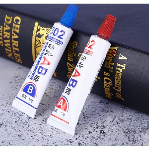 Super AB Glue 302 Strong Cyanoacrylate Liquid Epoxy Resin Leather Rubber Epoxy Glue Metal Glass Wood Stationery Shop Sealant UV