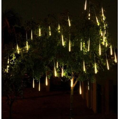 LED Solar Lights String Christmas Lights Meteor Shower Rain String Lights For Outdoor Waterproof Garden Wedding Party Decor Tree
