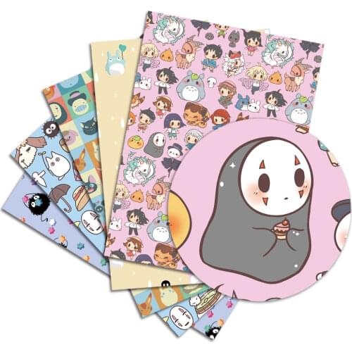 Diy 50X140Cm Ghibli Totoro Cartoon Polyester Katoen Stof Patchwork Tissue Kid Thuis Textiel Naaien Pop Jurk Gordijn