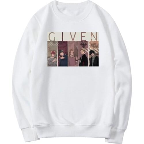 Given All Member Crewneck Sweatshirt Given Ritsuki Uenoyama and Mafuyu Hoodies Anime Harajuku Hoodie Unisex Sweatshirts Vintage