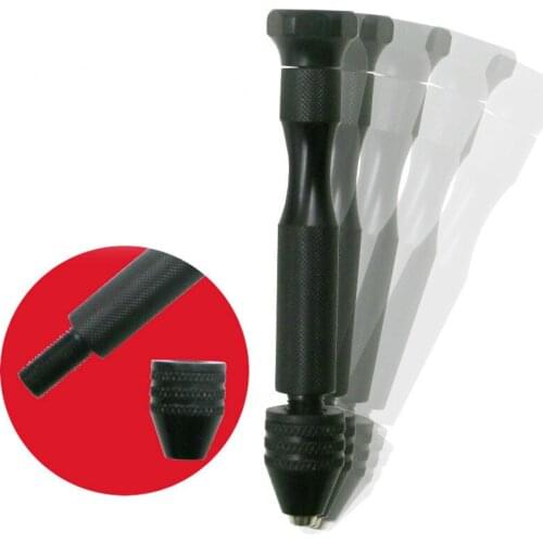 Twist Drills Bit Mini Micro Aluminium Manual Hand Drill Keyless Chuck 0.3-3.2mm walnut Woodworking Drilling Rotary Tools