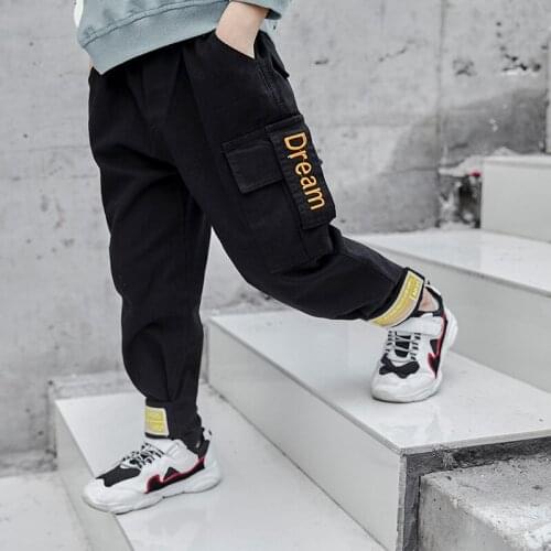 XIZOU Black Trousers For Boys