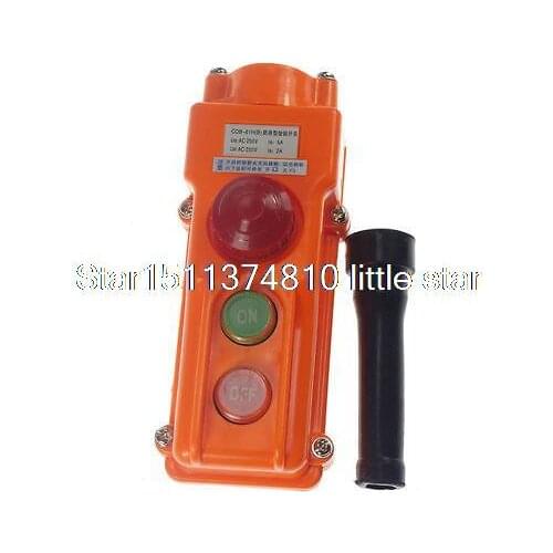1)COB-61HB For Hoist Crane Pendant Control Station Push Button Switch Emergency