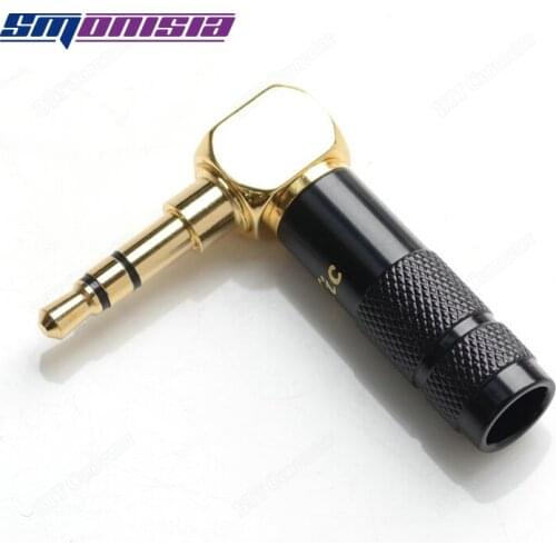 10pcs-1000pcs For Pailiccs 3.5mm Dual Track Stereo Headset Plug L Type Elbow Head Right Angle Gold-plated Jack