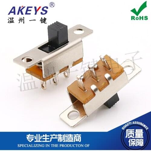 10 PCS SS-12F31 (1p2t) Toggle Switch 3-Leg Two-Gear with Ear Sliding Switch Hole Foot Power Connector