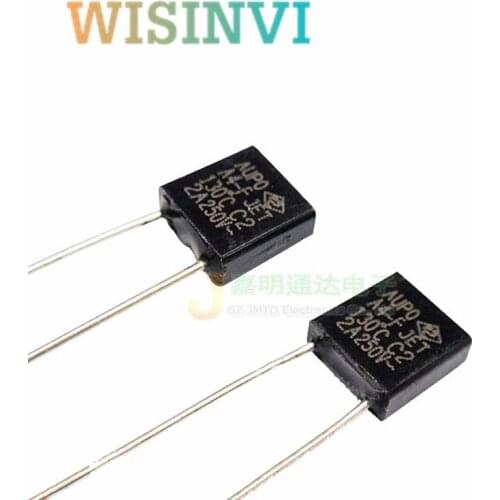 100pcs AUPO Square Thermal Fuse A4-3A-F A4-F 130 degrees 3A 250V RH130