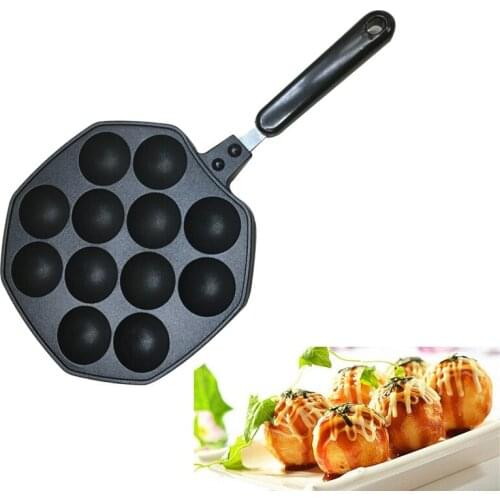 12-Holes Takoyaki Octopus Pan Maker Cake Pops Maker Donut maker No-Stick Pancake Maker Japanese Takoyaki Pancake Maker