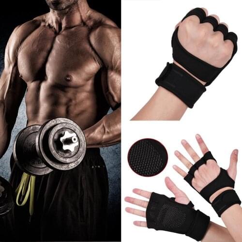 Anti-slip Breathable Weight Lifting Training Gloves Fitness Sports Body Building Gymnastics-Grips Gym Hand Palm Protector Gloves