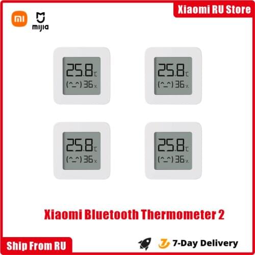 1-10pcs Xiaomi Mijia Bluetooth Thermometer 2 Temperature Sesnor Wireless Smart Electric Digital Hygrometer Work with Mi home APP