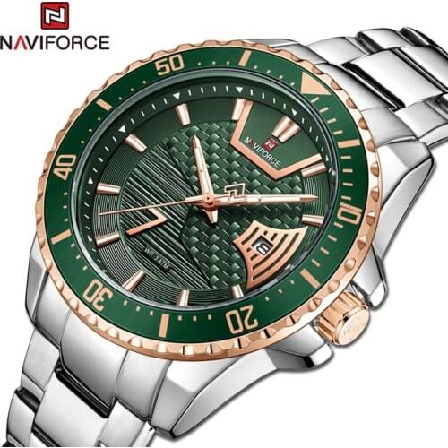 NAVIFORCE Best Selling Quartz Wrist Watch For Men Luxury Date Display Clock Waterproof Casual Fashion Creative Alarm Men Watches