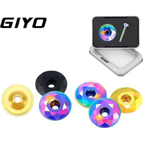 GIYO Mountain Bike Aluminium Alloy Stem Cover with Screw Iamok 15.85g Ultra Light Headset Covers Road Bicycle Parts
