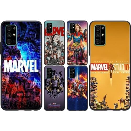 Marvel Avengers Assemble For Huawei Honor 50 SE V30 View 20 V20 30i 30S 30 20S 20E 20i 20 Lite Pro Plus Black Phone Case
