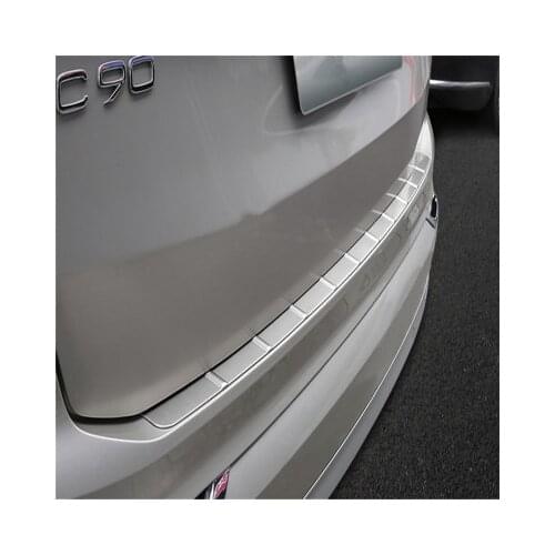 For Volvo XC90 2015-2020 Rear Bumper Protector Sill Trunk Rear guard Tread Plate Trim Car styling