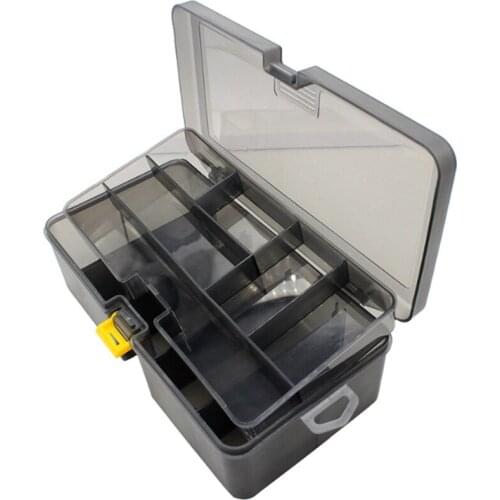 Double Layer Fishing Tackle Box Lures Bait Storage Case Organizer Container Organizer Container Accessories